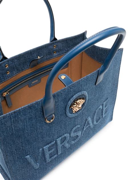 versace denim tote bag.